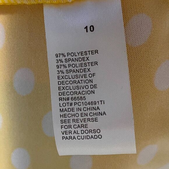 Chelsea Suite Scooped Neck Short Sleeve Polka Dot Womens Dress Size 10 - Picture 8 of 9